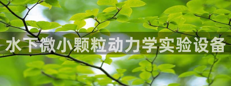 意昂体育3招商电话号码：水下微小颗粒动力学实验设备