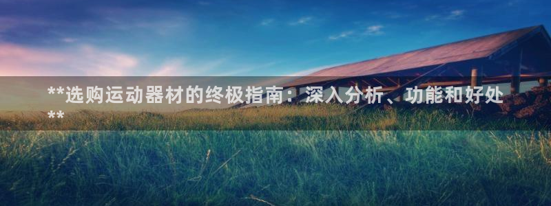 意昂3娱乐40996：**选购运动器材的终极指南：深
